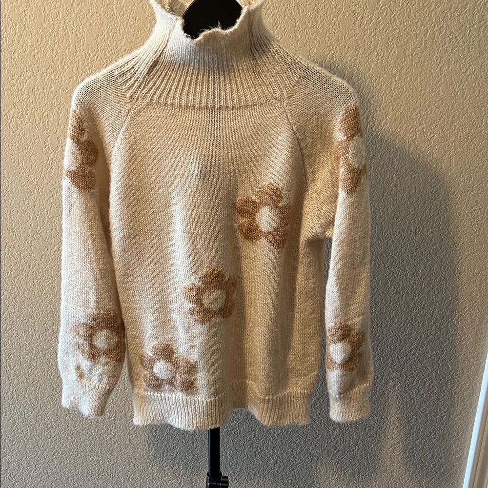 Floral Cream Sweater